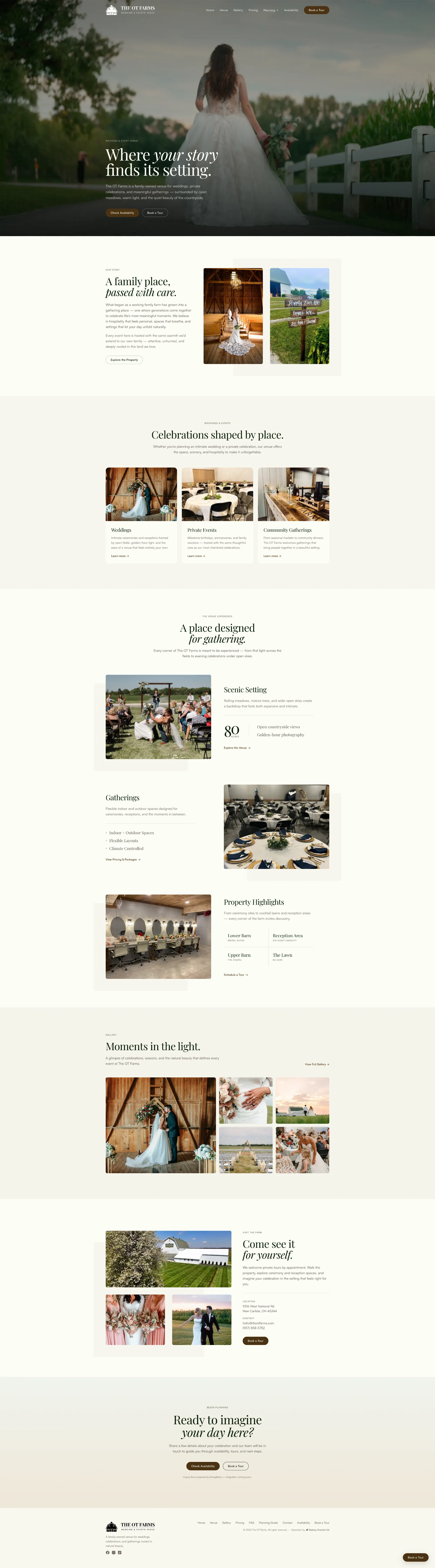 The OT Farms website